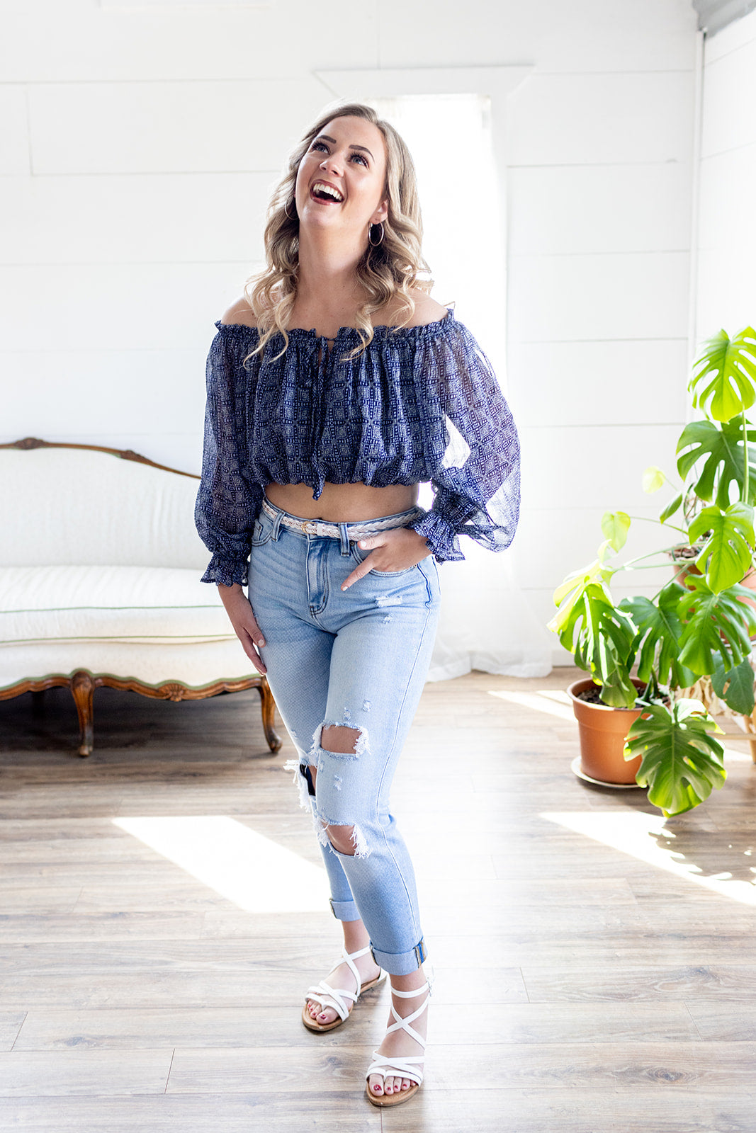 Blue Crush Printed Top