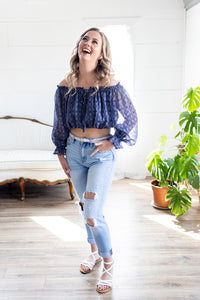 Blue Crush Printed Top