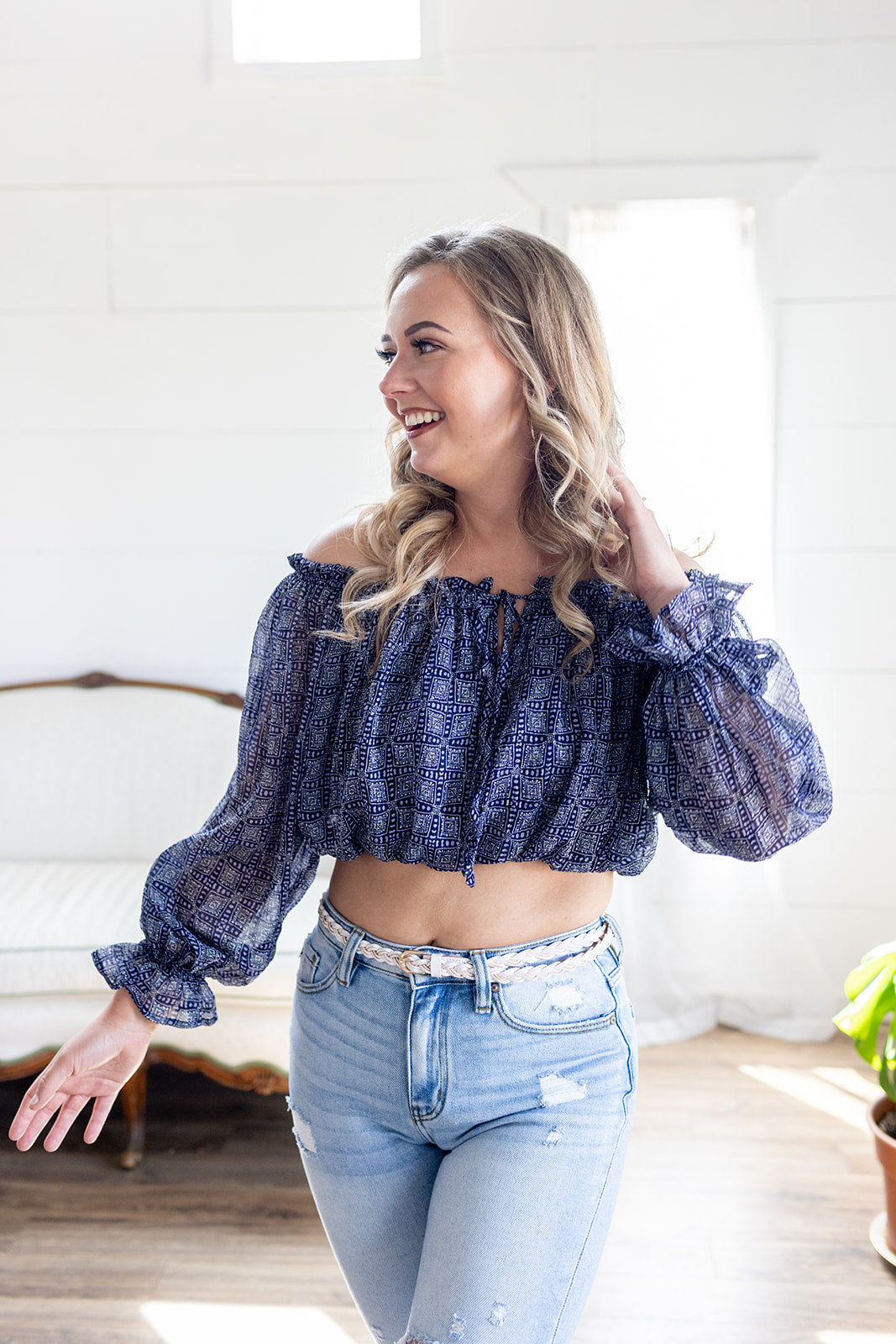 Blue Crush Printed Top