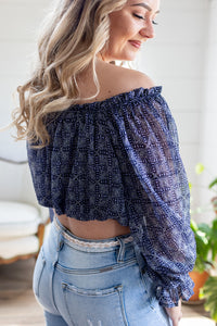 Blue Crush Printed Top