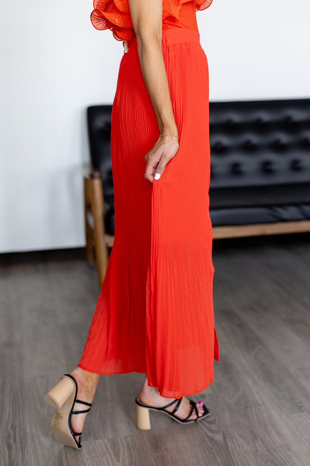 Worth The Callout Pleated Maxi Skirt - *1 LEFT*
