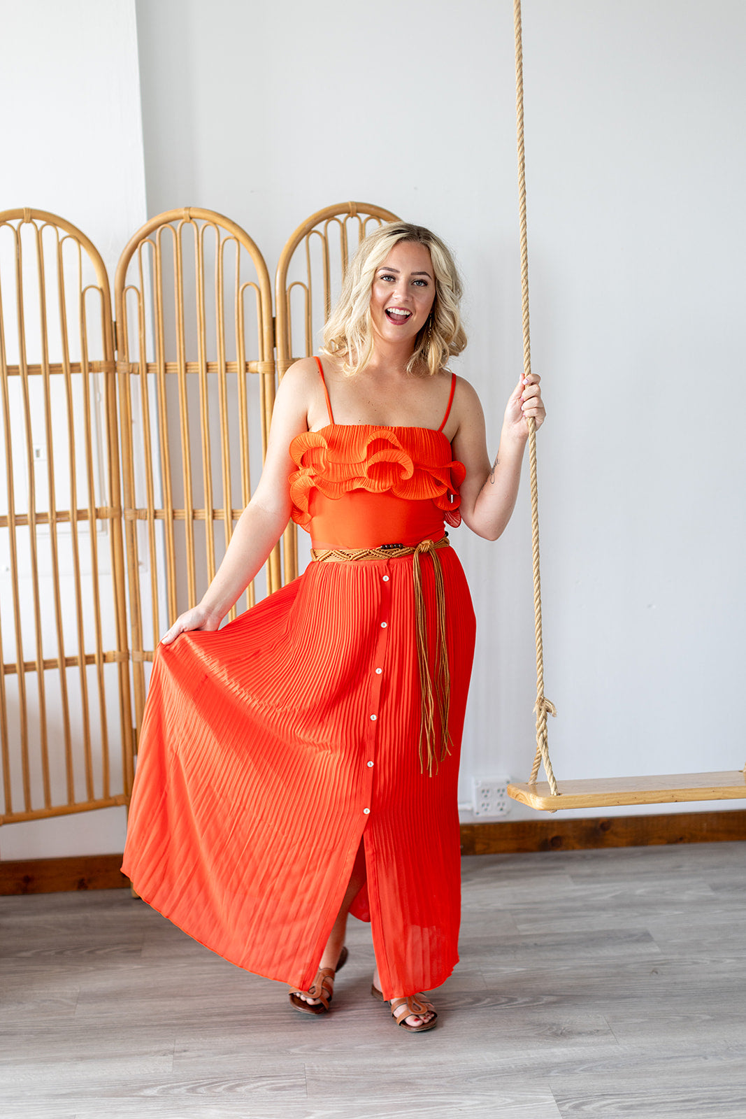 Worth The Callout Pleated Maxi Skirt - *1 LEFT*