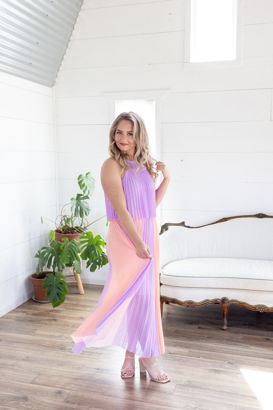 Kiss The Sky Pleated Maxi Dress - *LOW STOCK*