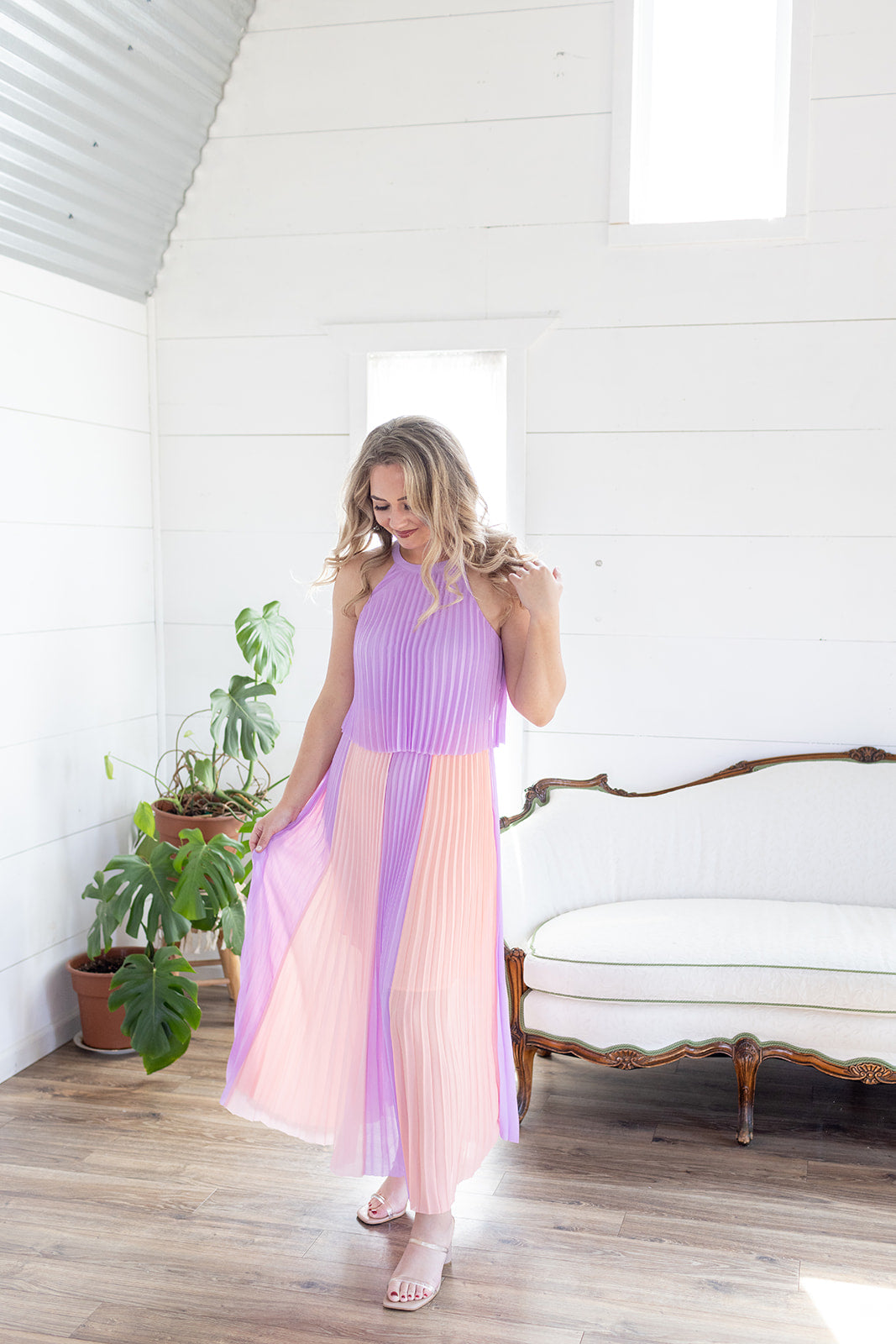 Kiss The Sky Pleated Maxi Dress - *LOW STOCK*