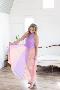 Kiss The Sky Pleated Maxi Dress - *LOW STOCK*