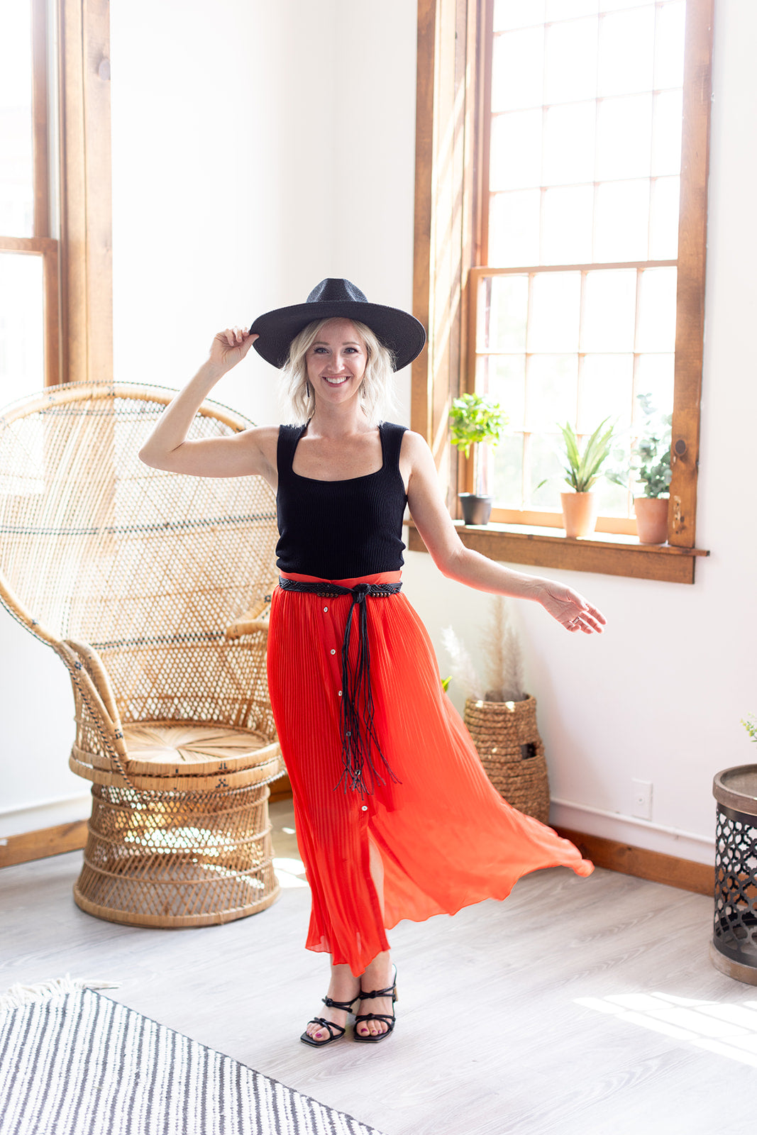 Worth The Callout Pleated Maxi Skirt - *1 LEFT*