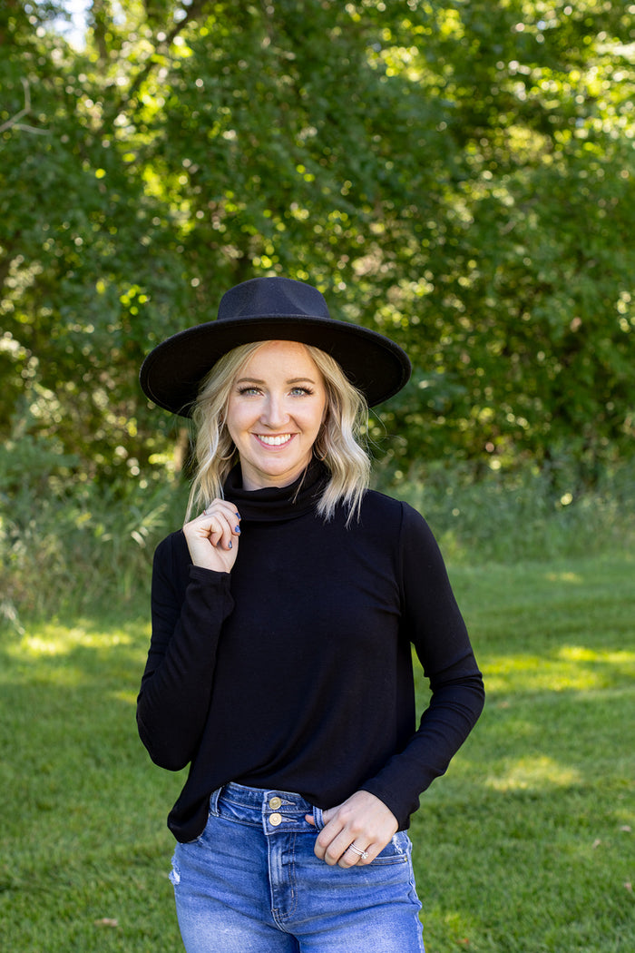 Searching For You Black Turtleneck Top - *1 LEFT*