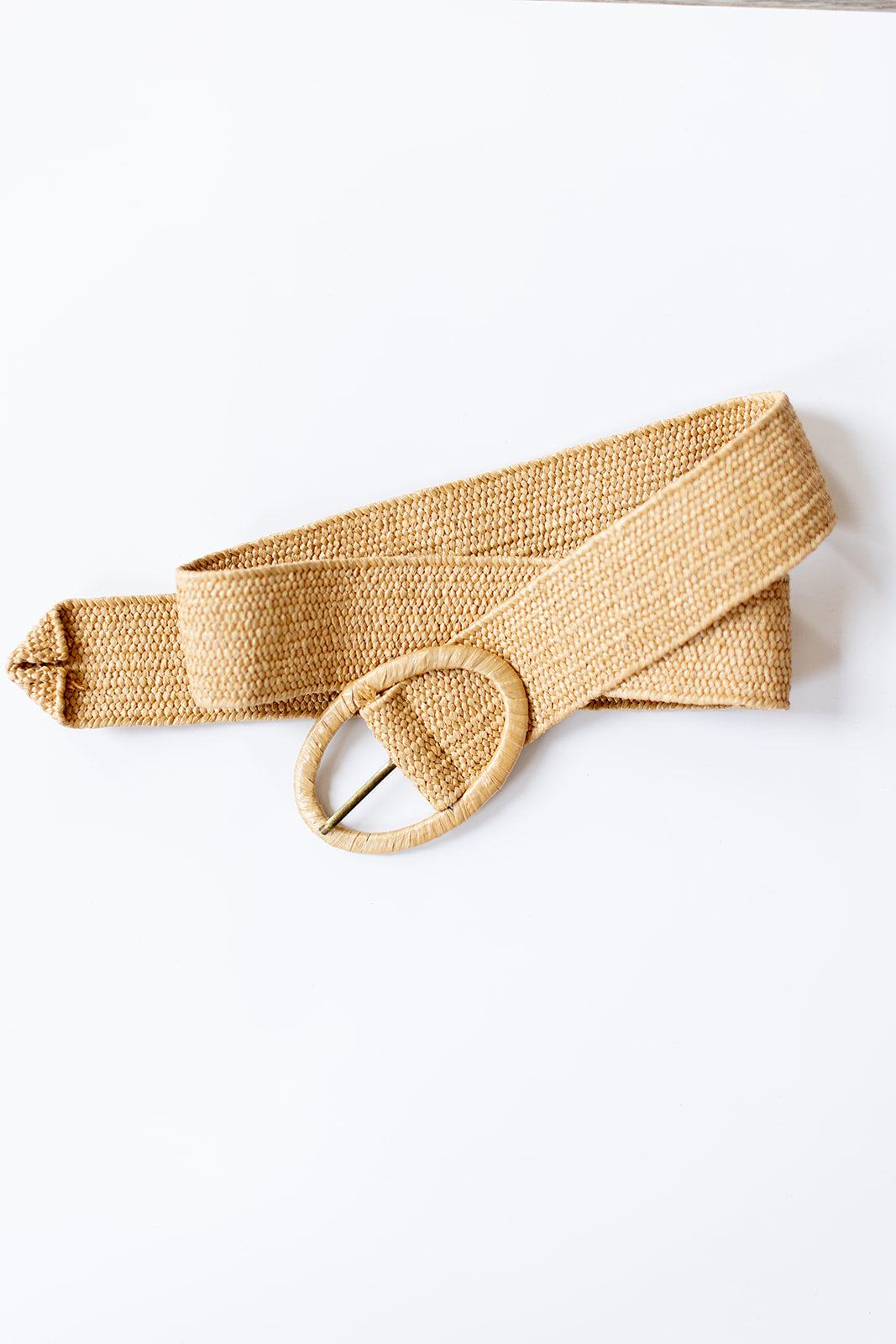 Perfect Addition Tan Rafia Belt