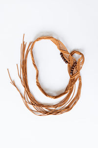 Festival Ready Camel Braided Tie Belt - *1 LEFT*