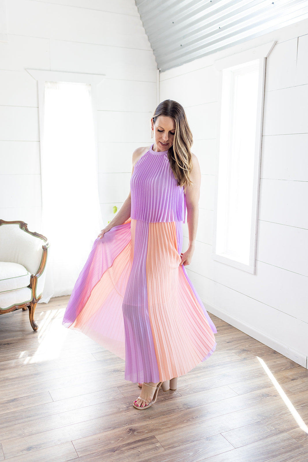 Kiss The Sky Pleated Maxi Dress - *LOW STOCK*