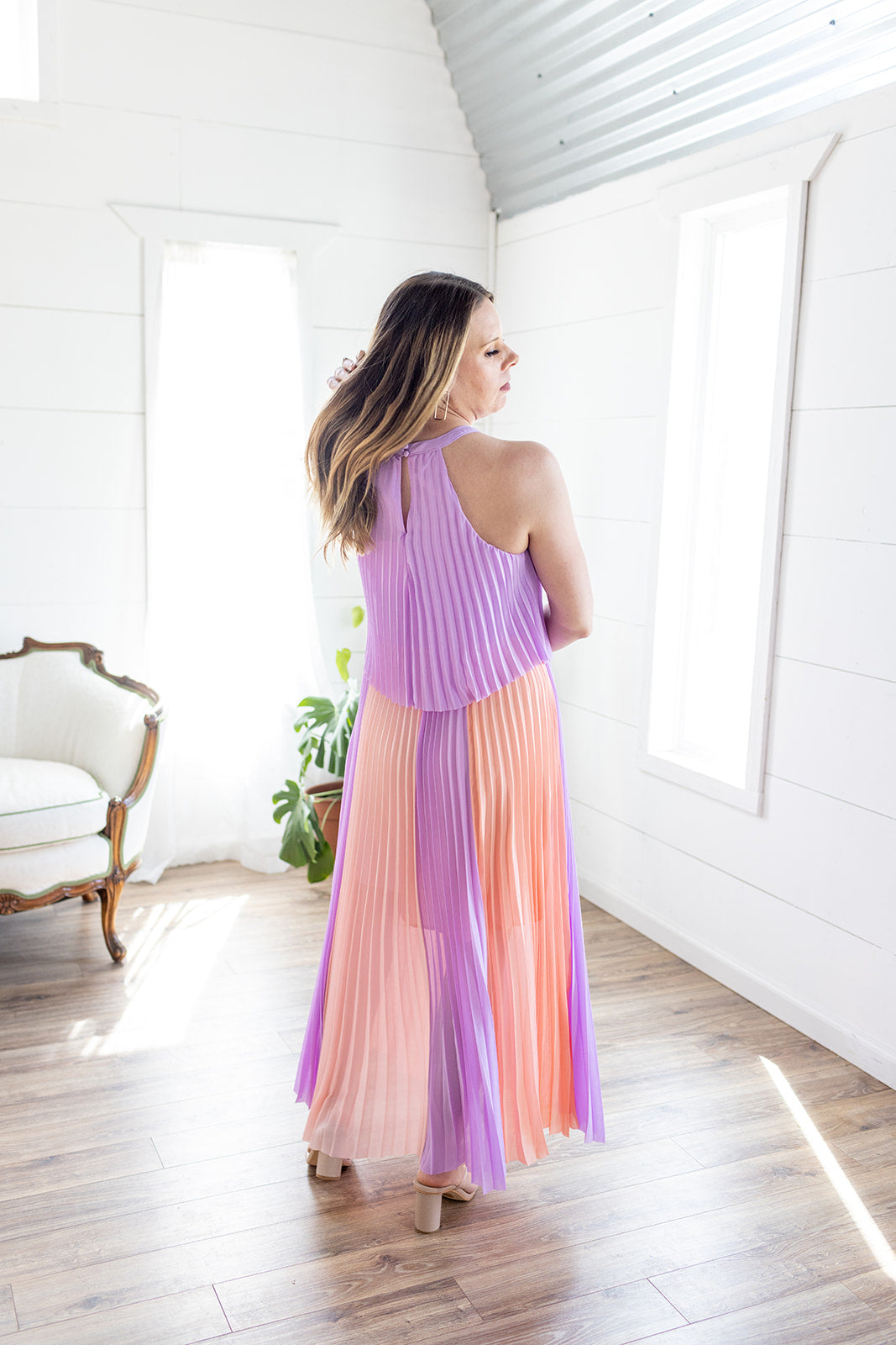 Kiss The Sky Pleated Maxi Dress - *LOW STOCK*