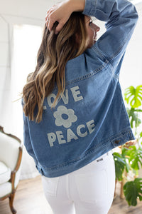 Love & Peace Denim Jacket - *LOW STOCK*