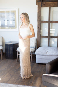 Beachside Stroll Hand Crochet Maxi Skirt - *1 LEFT*