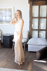 Beachside Stroll Hand Crochet Maxi Skirt - *1 LEFT*