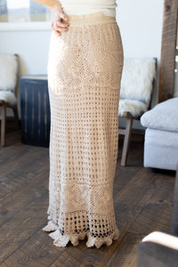 Beachside Stroll Hand Crochet Maxi Skirt - *1 LEFT*