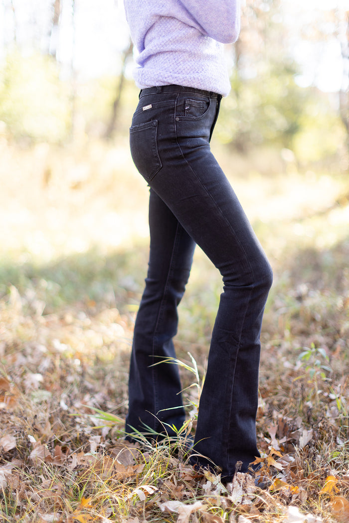 Lookin' Good Black High Rise Slim Flare