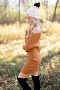 On Point OTS Sweater Dress - *1 LEFT*