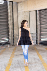 Evening Delight One Shoulder Tank - *1 LEFT*