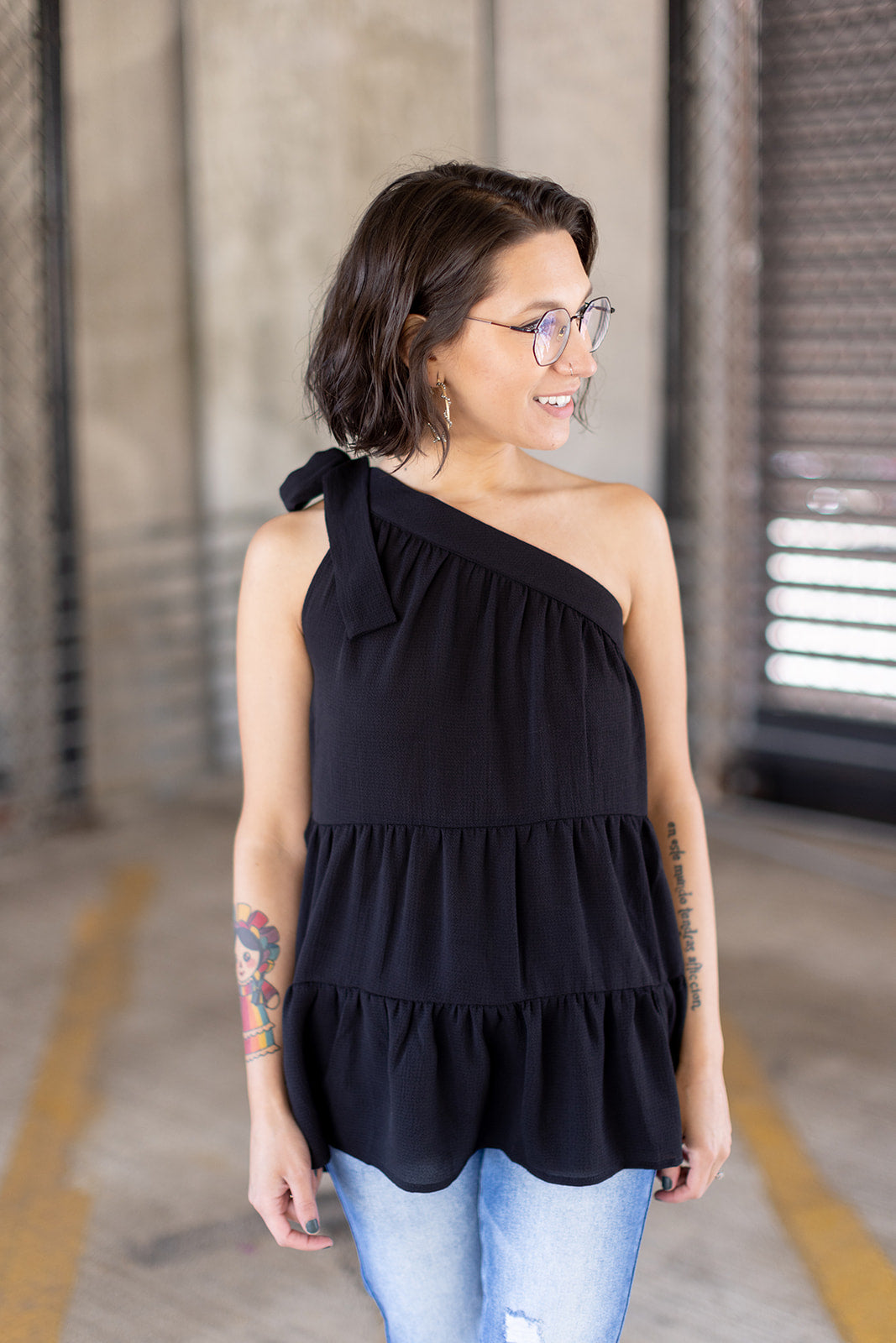 Evening Delight One Shoulder Tank - *1 LEFT*