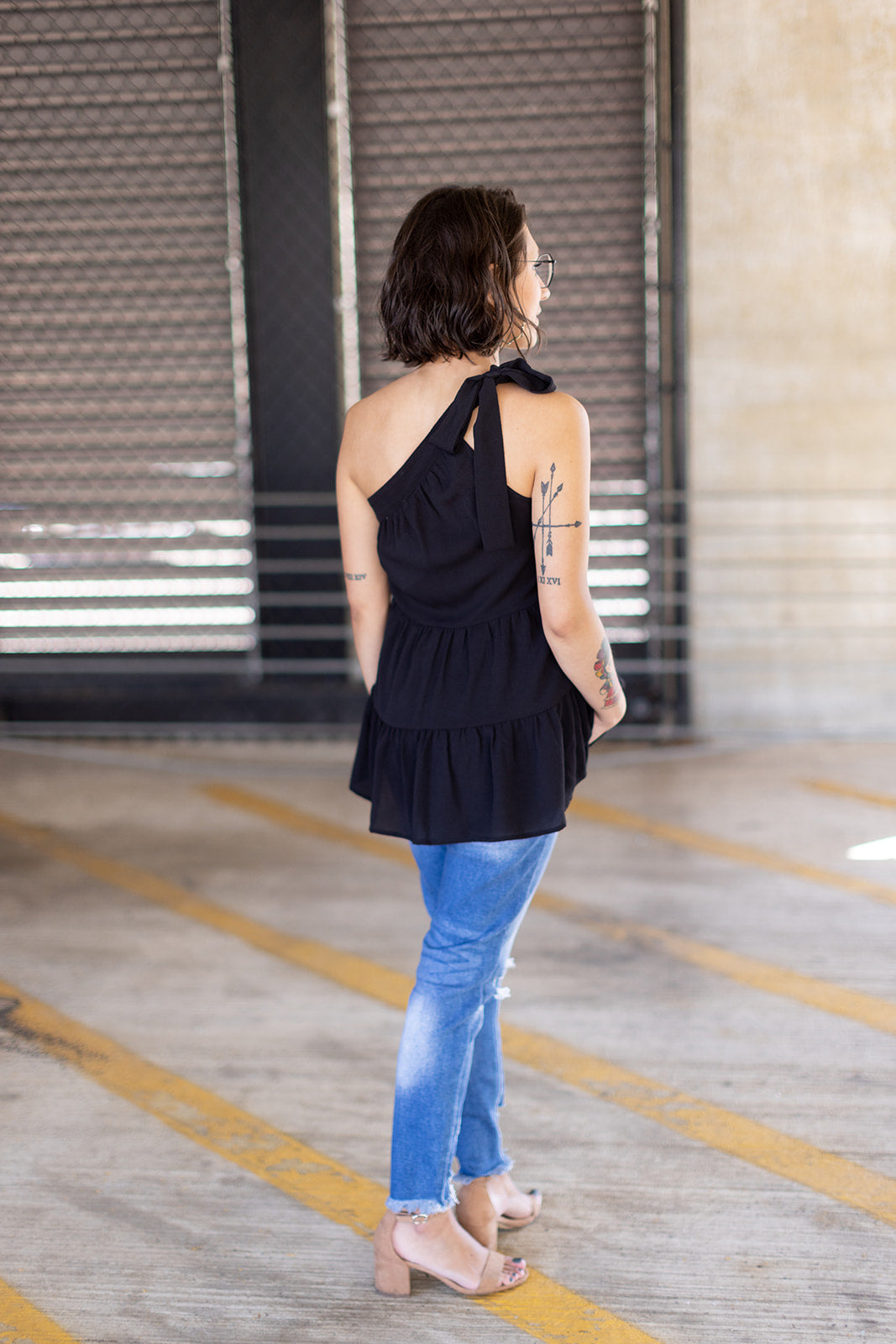 Evening Delight One Shoulder Tank - *1 LEFT*