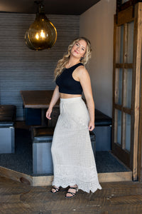 Beachside Stroll Hand Crochet Maxi Skirt - *1 LEFT*