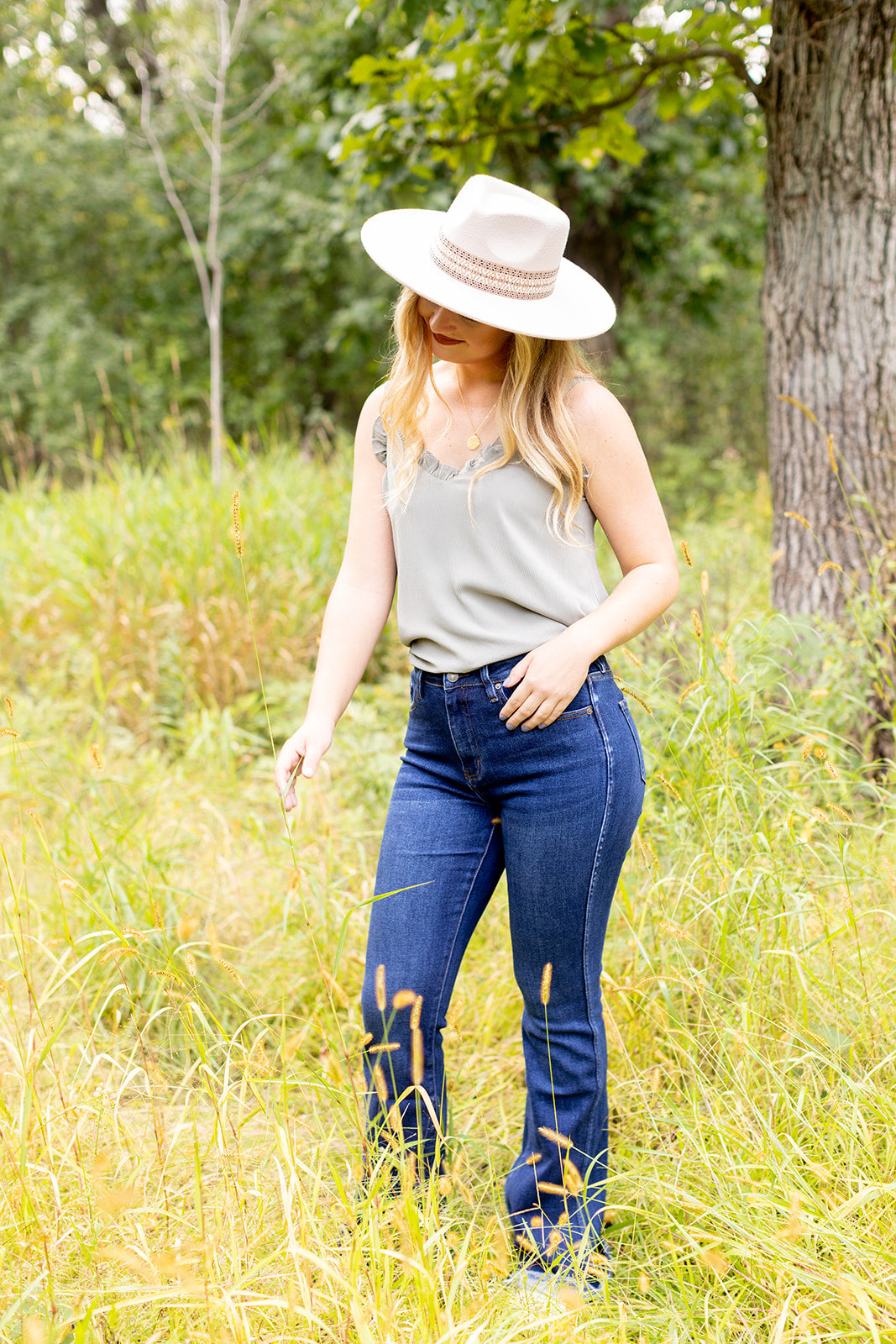 For The Girls Sage Ruffle Tank - *LOW STOCK*