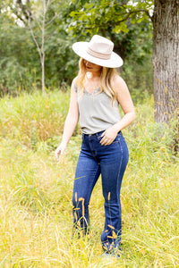For The Girls Sage Ruffle Tank - *LOW STOCK*