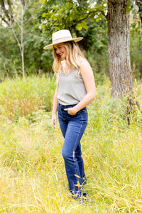 For The Girls Sage Ruffle Tank - *LOW STOCK*