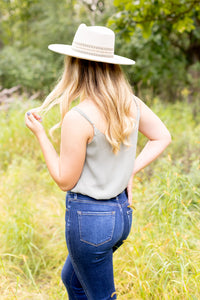 For The Girls Sage Ruffle Tank - *LOW STOCK*