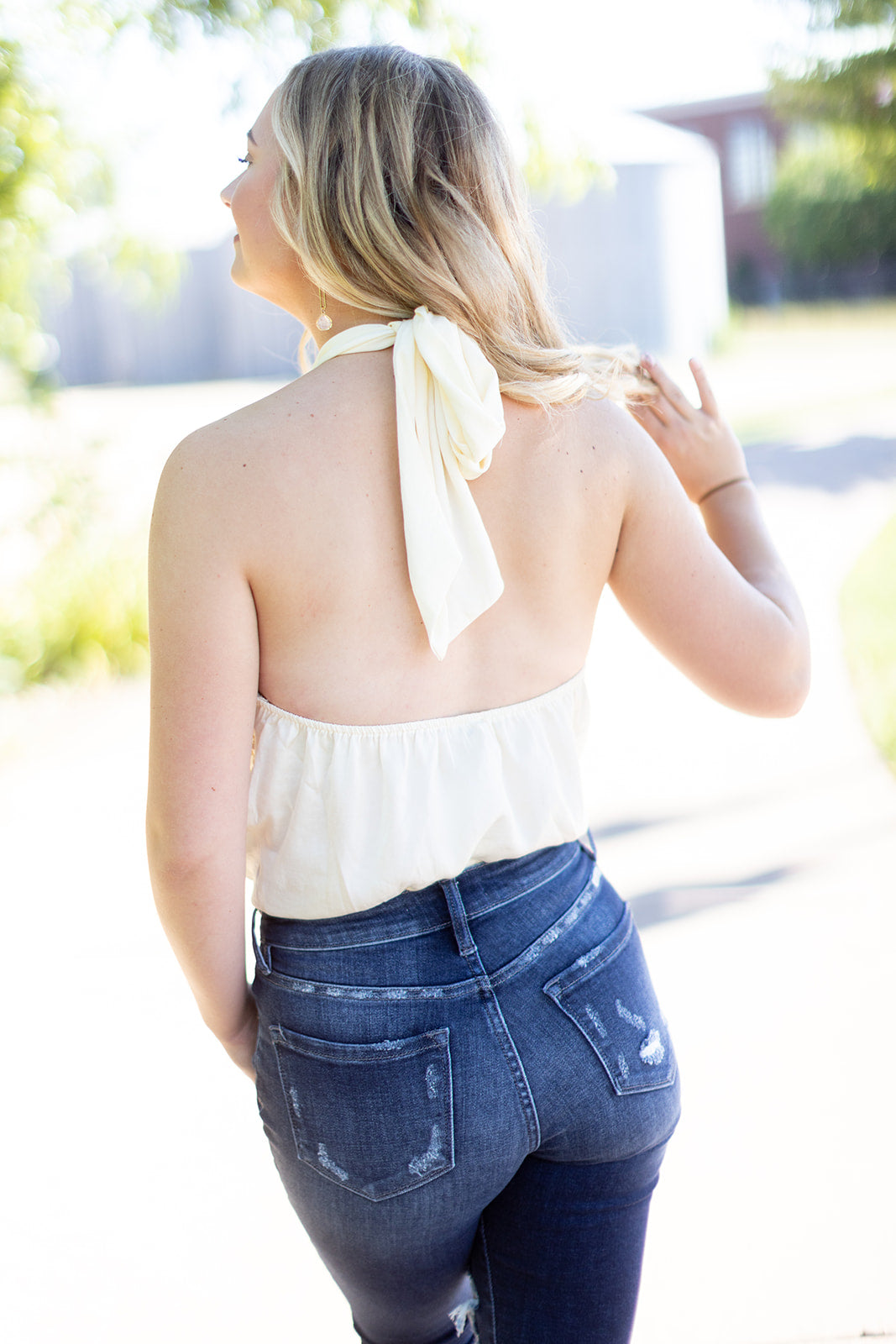 Adored By All Ivory Halter Bodysuit - *LOW STOCK*