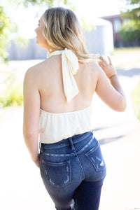 Adored By All Ivory Halter Bodysuit - *LOW STOCK*
