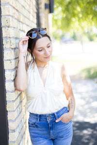 Adored By All Ivory Halter Bodysuit - *LOW STOCK*