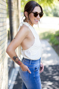 Adored By All Ivory Halter Bodysuit - *LOW STOCK*