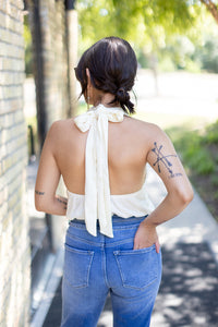 Adored By All Ivory Halter Bodysuit - *LOW STOCK*