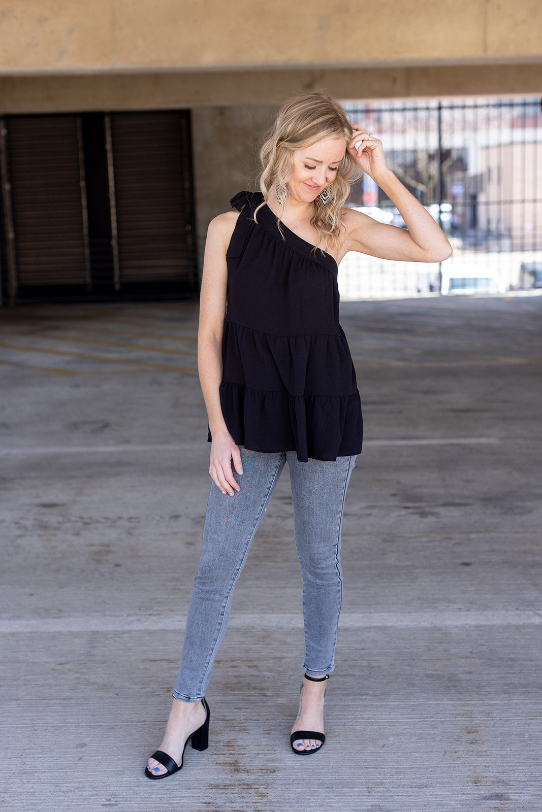 Evening Delight One Shoulder Tank - *1 LEFT*