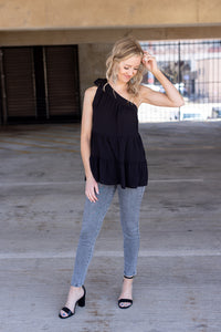 Evening Delight One Shoulder Tank - *1 LEFT*