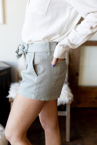 Girl Next Door Belted Shorts - *1 LEFT*