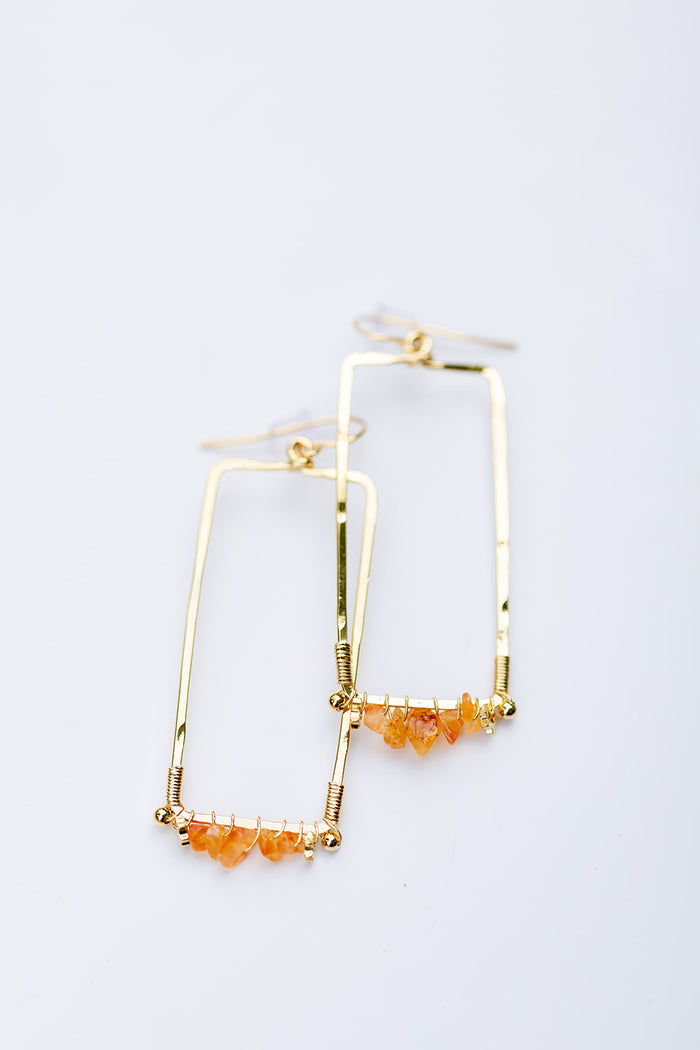 So Much More Orange Stone Earring
