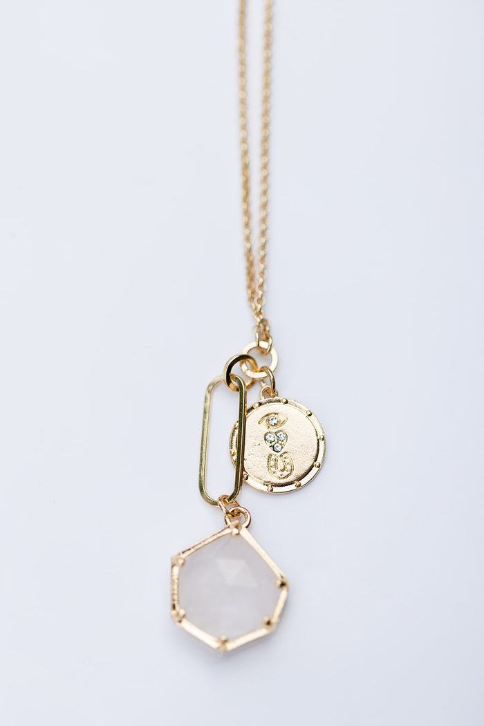 I Love You Clear Stone Necklace