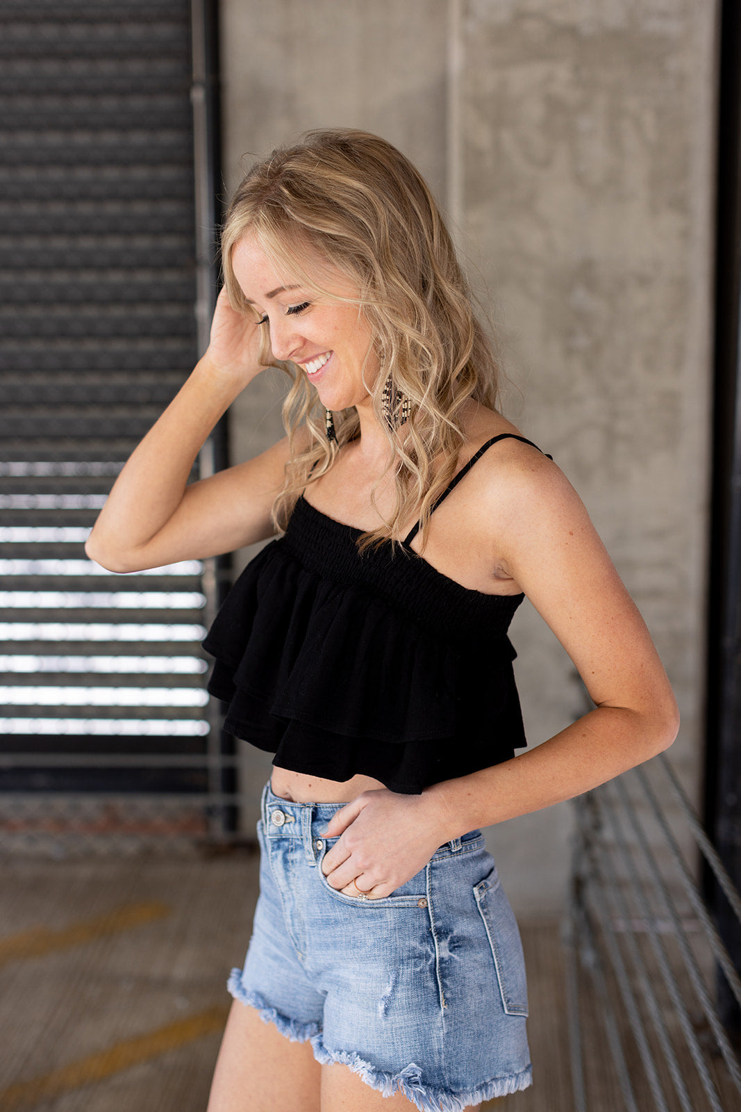 Hear The Waves Tier Ruffle Tank - *1 LEFT*