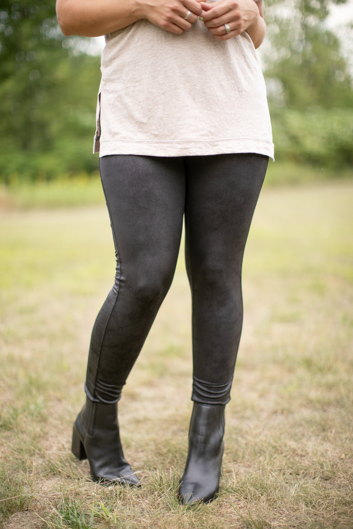 Black As Night Faux Leather Leggings - *LOW STOCK*